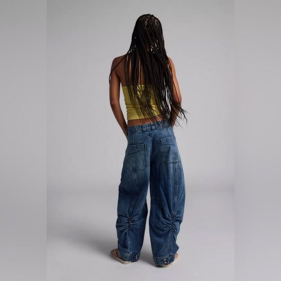 Urban Outfitters BDG Elise Barrel Jean Blue Size 27 - Picture 3 of 13